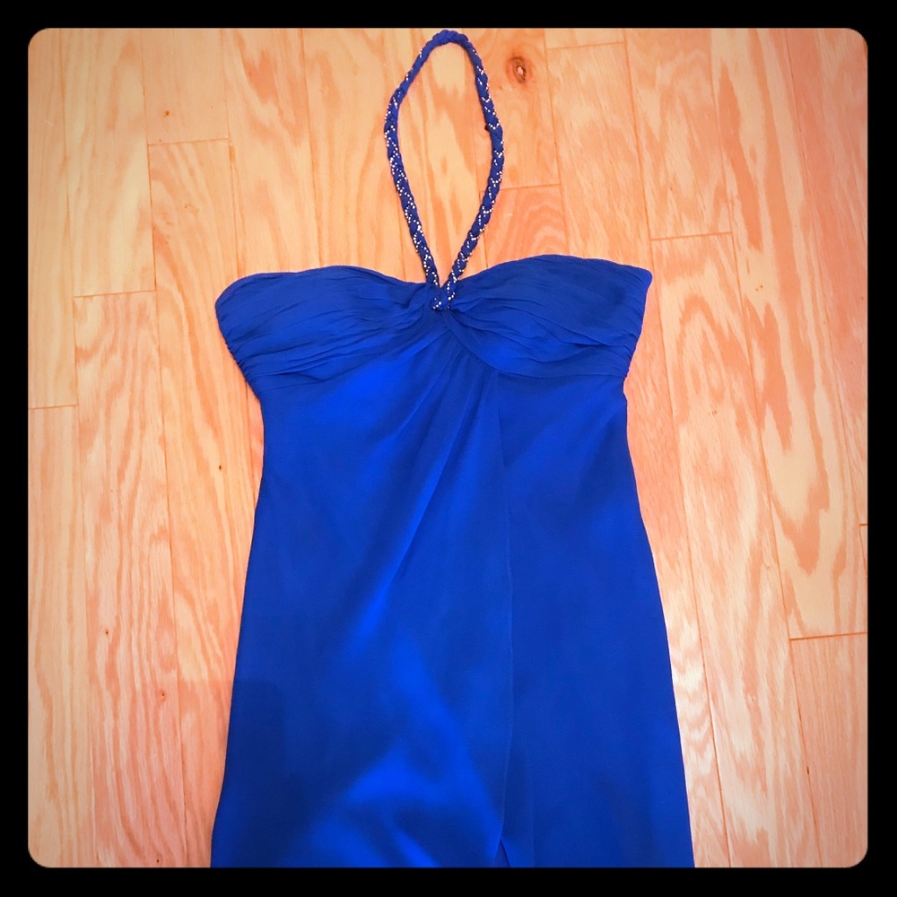 Cocktail Dress - Royal Blue. 100% silk